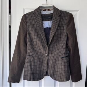 Zara Tweed Statement Blazer with Elbow Patches